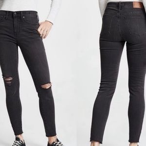 Madewell 9” High-Rise Skinny Jeans, Distressed 🩶